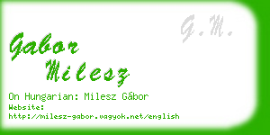 gabor milesz business card